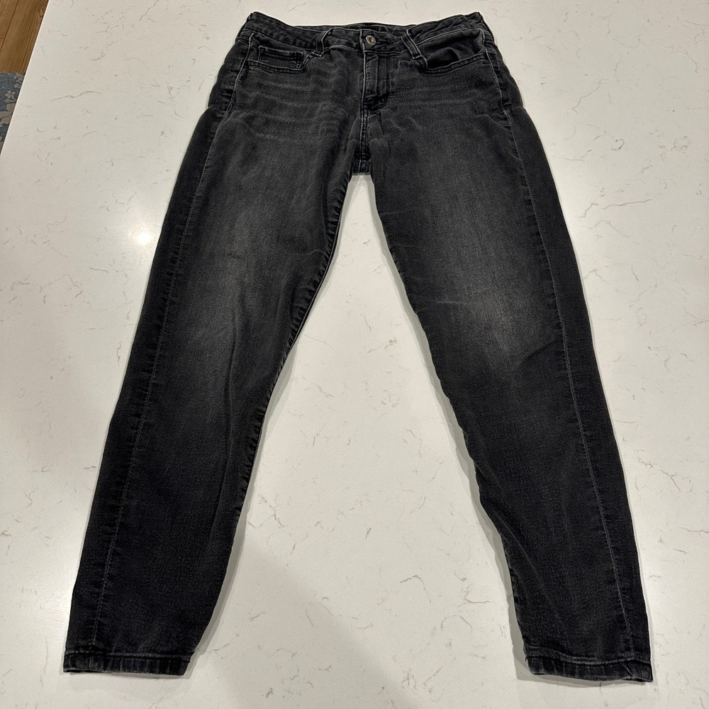 Arizona Jean Co Womens Size 7 Faded Black Skinny Jeans Stretch Denim Pants